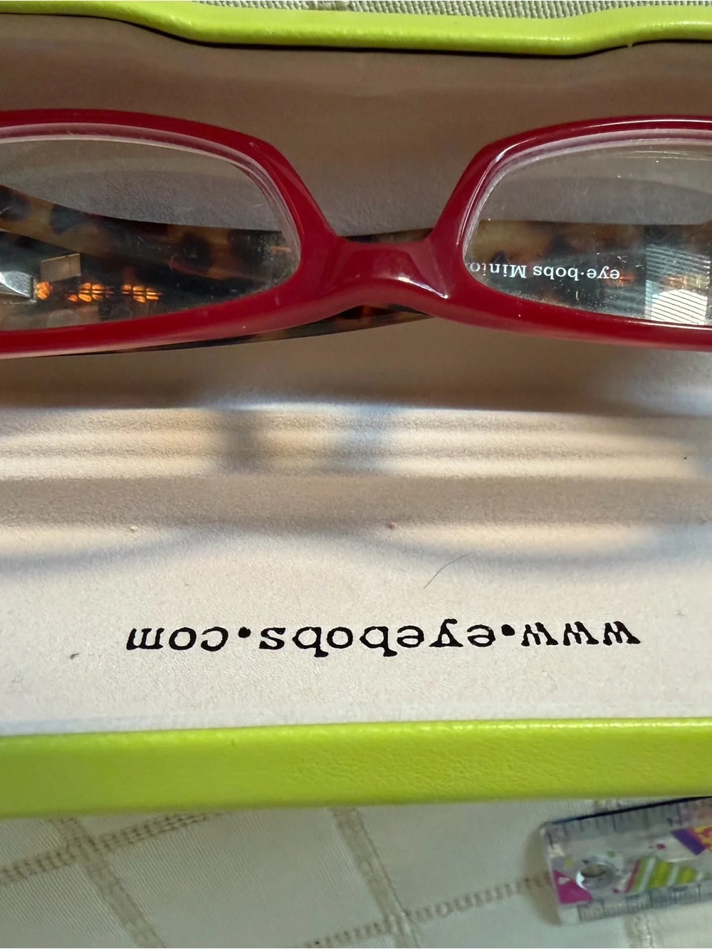 Eye-Bobs Red Cat-Eye Sunglasses with Tortoiseshell Interior